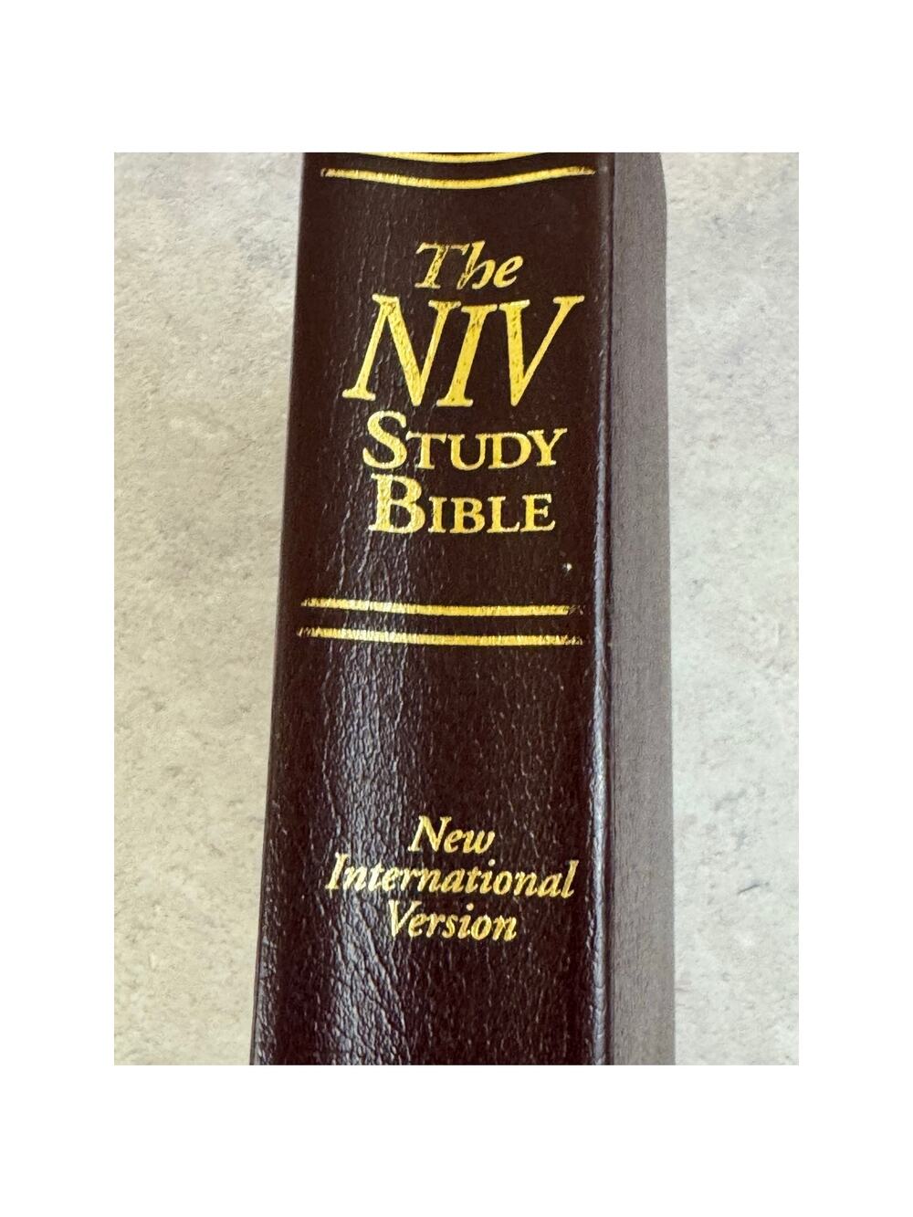 The NIV Study Bible Words of Christ in Red Letter Zondervan 1995 Bonded Leather